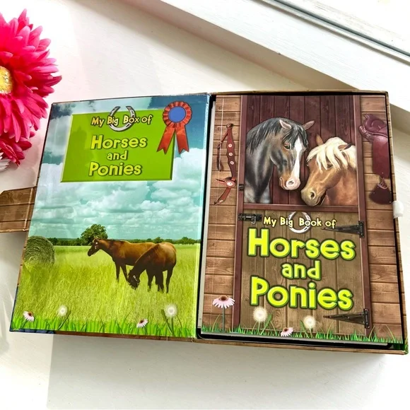 NEW My Big Box of Horses & Ponies Figures Stable Prize Ribbon Horse Book Toy Set - Picture 2 of 13